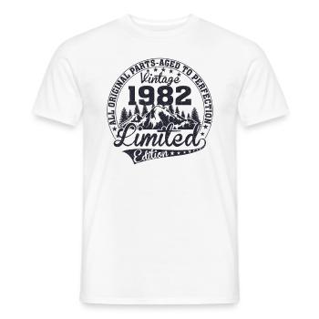 Cadeau d’anniversaire original né en 1982 - T-shirt homme - blanc - Devant - AI Model Male 178 dark (178cm)