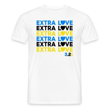 Syndrome de Down Chromosomes Extra Amour Extra - T-shirt homme - blanc - Devant - AI Model Male 178 dark (178cm)