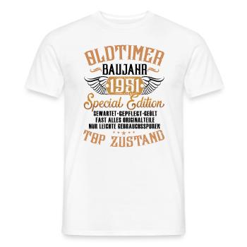 Baujahr 1951 geboren Oldtimer Geburtstag Spruch - Männer T-Shirt - Weiß - Vorne - AI Model Male 178 dark (178cm)