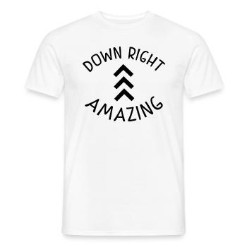 Down Right Amazing Shirt Down Syndrome Chemises Awar - T-shirt homme - blanc - Devant - AI Model Male 178 dark (178cm)