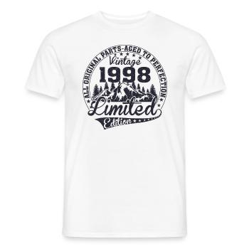 barcode born in 1998 18th birthday 18th birthday - Men's T-Shirt - white - Front - AI Model Male 178 dark (178cm)