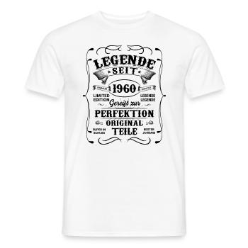 Lebende Legende seit 1960 - Männer T-Shirt - Weiß - Vorne - AI Model Male 178 dark (178cm)
