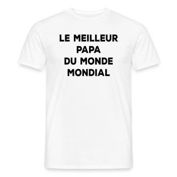 Papa Cadeau Naissance Jeu Vidéos Père et Bébé - T-shirt homme - blanc - Devant - AI Model Male 178 dark (178cm)