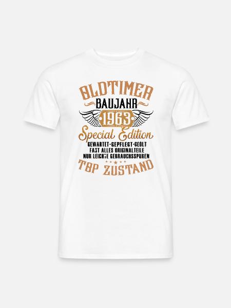 60 Geburtstag Oldtimer 1963 2023 - Männer T-Shirt - Weiß