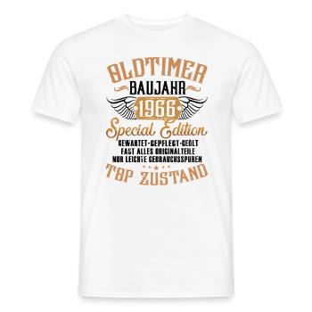 Oldtimer Baujahr 1966 geboren Geburtstag Spruch - Männer T-Shirt - Weiß - Vorne - AI Model Male 178 dark (178cm)
