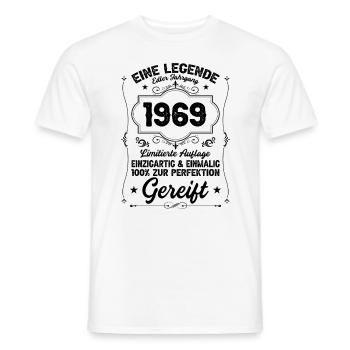 1969 - Männer T-Shirt - Weiß - Vorne - AI Model Male 178 dark (178cm)