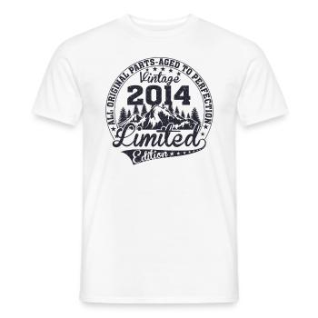Jahrgang 2014 Vintage Retro Jubiläum - Männer T-Shirt - Weiß - Vorne - AI Model Male 178 dark (178cm)