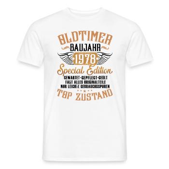 oldtimer 1978 originalzustand - Männer T-Shirt - Weiß - Vorne - AI Model Male 178 dark (178cm)