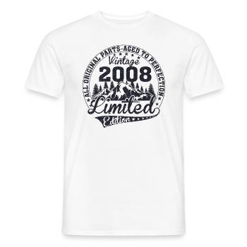 Birthday Original 2008 Vintage Gift Idea - T-shirt homme - blanc - Devant - AI Model Male 178 dark (178cm)