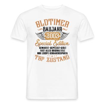 Oldtimer Special Edition Modell 2003 Geburtstag - Männer T-Shirt - Weiß - Vorne - AI Model Male 178 dark (178cm)