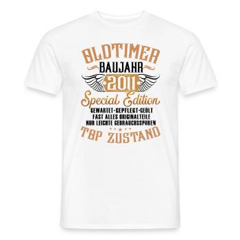2007 Geboren Geburtstag Oldtimer - Männer T-Shirt - Weiß - Vorne - AI Model Male 178 dark (178cm)