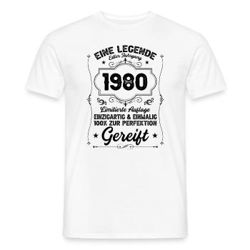 Vintage 1980 40th Birthday Forty Years Gift - Männer T-Shirt - Weiß - Vorne - AI Model Male 178 dark (178cm)