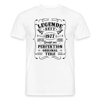 1977 Vintage Original 1977 Geburtstagsgeschenk - Männer T-Shirt - Weiß - Vorne - AI Model Male 178 dark (178cm)