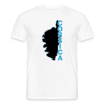 Corsica Blason - T-shirt homme - blanc - Devant - AI Model Male 178 dark (178cm)