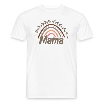 Mama Pastel Rainbow Love - Men's T-Shirt - white - Front - AI Model Male 178 dark (178cm)