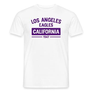 Los Angeles, California - Men's T-Shirt - white - Front - AI Model Male 178 dark (178cm)