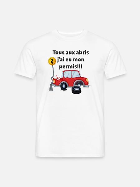J'ai Eu Mon Permis - T-shirt homme - blanc