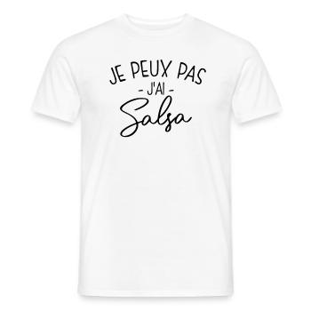 J'ai salsa Cadeau humour personnalisé - T-shirt homme - blanc - Devant - AI Model Male 178 dark (178cm)
