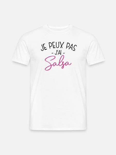 J'ai salsa Cadeau humour personnalisé - T-shirt homme - blanc