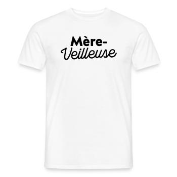 Mère-veilleuse - T-shirt homme - blanc - Devant - AI Model Male 178 dark (178cm)