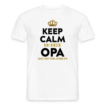 Opa Lost Het Wel Weer Op - T-shirt homme - blanc - Devant - AI Model Male 178 dark (178cm)