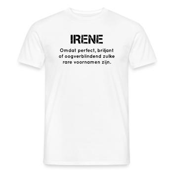 Irene Uniek Geschenk - Männer T-Shirt - Weiß - Vorne - AI Model Male 178 dark (178cm)