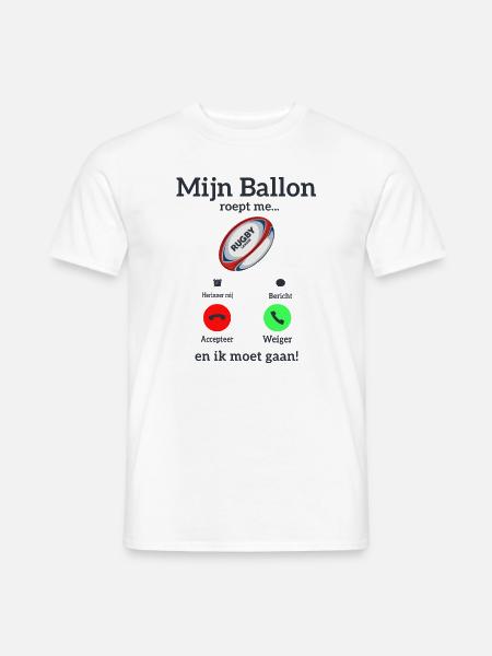 Grappig Rugby Cadeau - Männer T-Shirt - Weiß