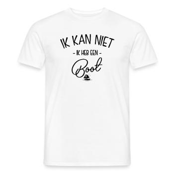 Ik kan niet, ik heb een boot - Männer T-Shirt - Weiß - Vorne - AI Model Male 178 dark (178cm)