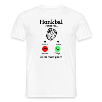 Honkbal passie - Männer T-Shirt - Weiß - Vorne - AI Model Male 178 dark (178cm)