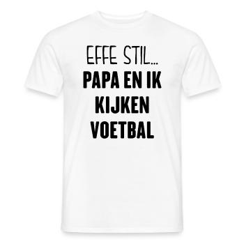 Voetbal Kijken Met Papa - Männer T-Shirt - Weiß - Vorne - AI Model Male 178 dark (178cm)