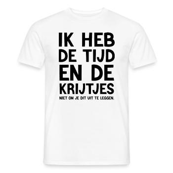 Geen Tijd Of Kleurpotloden Om Het Je Uit Te Leggen - Männer T-Shirt - Weiß - Vorne - AI Model Male 178 dark (178cm)