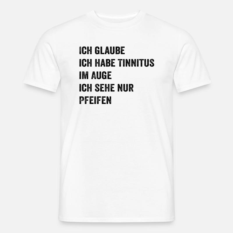 Augen-Pfeifen Spaß - Männer T-Shirt - Weiß