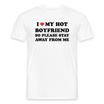 Tremblement de cœur aimant - T-shirt homme - blanc - Devant - AI Model Male 178 dark (178cm)