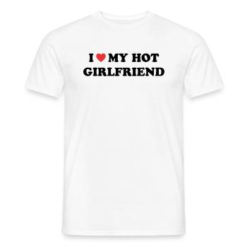 Loving My Hot Girlfriend - Men's T-Shirt - white - Front - AI Model Male 178 dark (178cm)