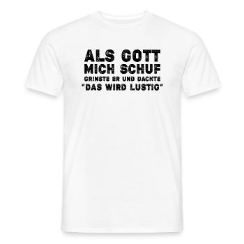 Göttlich Lustig - Männer T-Shirt - Weiß - Vorne - AI Model Male 178 dark (178cm)