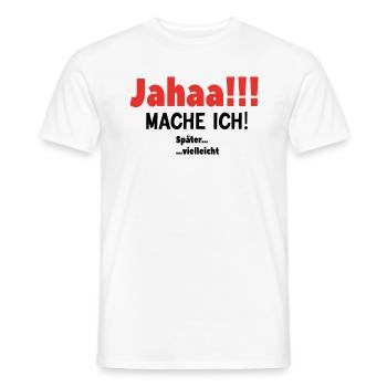 Zeitloses Aufschieben - Männer T-Shirt - Weiß - Vorne - AI Model Male 178 dark (178cm)