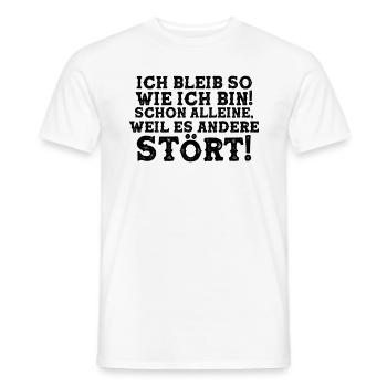 Selbstbewusster Humor - Männer T-Shirt - Weiß - Vorne - AI Model Male 178 dark (178cm)