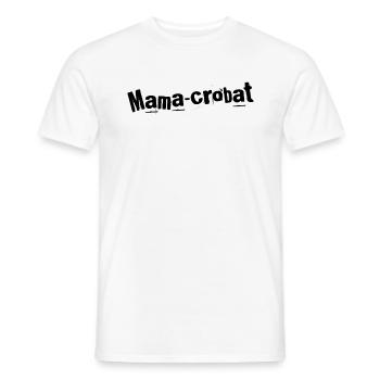 Mama-crobat Élégance Maternelle - T-shirt homme - blanc - Devant - AI Model Male 178 dark (178cm)