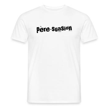 Papa Chic – Père-suasion - T-shirt homme - blanc - Devant - AI Model Male 178 dark (178cm)