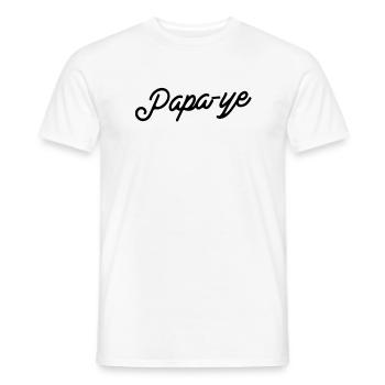 Papa-ye Chic - T-shirt homme - blanc - Devant - AI Model Male 178 dark (178cm)