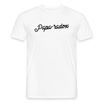 Papa-radox Élégance - T-shirt homme - blanc - Devant - AI Model Male 178 dark (178cm)