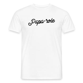 Papa-role Super Papa Héros - T-shirt homme - blanc - Devant - AI Model Male 178 dark (178cm)