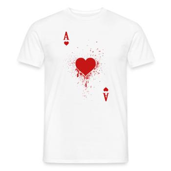 Kartenspiel Kostüm Damen Karneval Herz Ass - Männer T-Shirt - Weiß - Vorne - AI Model Male 178 dark (178cm)