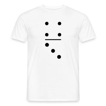 Lustiger Domino Stein 4 3 Karneval - Männer T-Shirt - Weiß - Vorne - AI Model Male 178 dark (178cm)