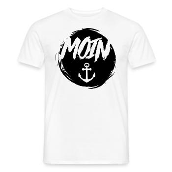 Moin Anchor North North Germany Hamburg Gift - Men's T-Shirt - white - Front - AI Model Male 178 dark (178cm)