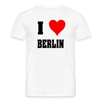 I love Berlin - Männer T-Shirt - Weiß - Vorne - AI Model Male 178 dark (178cm)