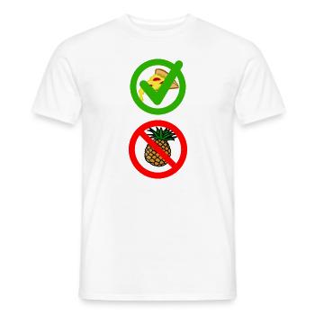 Anti Hawaii-Pizza Shirt - Männer T-Shirt - Weiß - Vorne - AI Model Male 178 dark (178cm)