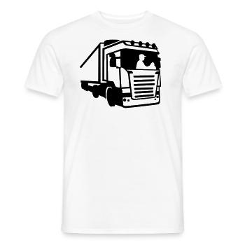 Trucker - T-shirt homme - blanc - Devant - AI Model Male 178 dark (178cm)