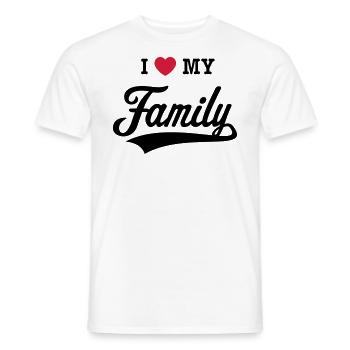 I Love My Family! (Ich Liebe Meine Familie! / 2C) - Männer T-Shirt - Weiß - Vorne - AI Model Male 178 dark (178cm)
