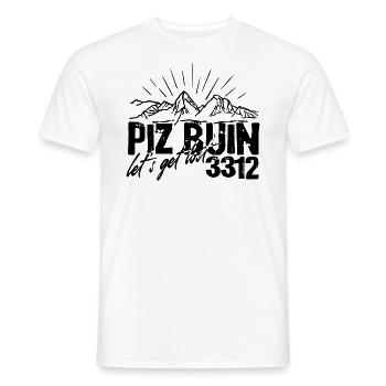 Piz Buin Silvretta Engadin Graubünden Vorarlberg - Men's T-Shirt - white - Front - AI Model Male 178 dark (178cm)